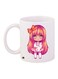 Cartoon Girl Printed Coffee Mug White/Pink/Orange 11ounce