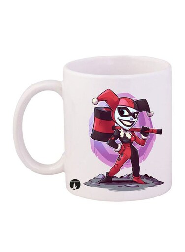 Hilary Quinn Printed Mug White/Red/Black
