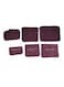 6-Piece Square Travel Storage Bag Set Red
