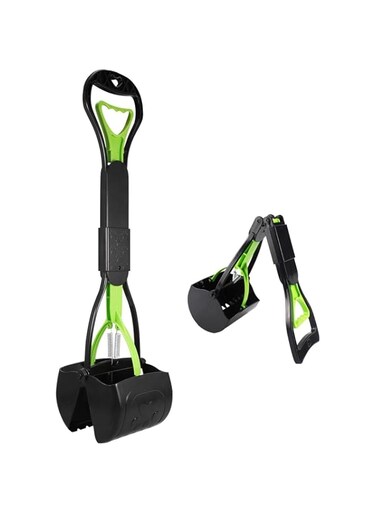 Alsaffan Pet Pooper Scooper for Dogs and Cats with Long Handle High Strength Material and Durable Spring for Easy Grass and Gravel Pick Up