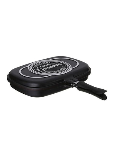Double Side Die Casting Grill Pan Black/Silver 36cm