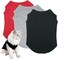 Tealots Dog Shirts Pet Clothes Blank Clothing, 3pcs Puppy Vest T-Shirt Sleeveless Costumes, Doggy Soft and Breathable Apparel Outfits for Small Extra Small Medium Dogs and Cats