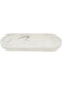 Yardwe 1pc Marble Grain Resin Storage Plate Bathroom Storage Plate for Home ( White ) Practical