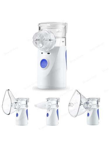 Beautishop Portable Mesh Nebulizer,Handheld Ultrasonic Humidifier Cool Mist Atomizer Mini Vaporizer for Adults Kids Daily Home Use (01 Blue)