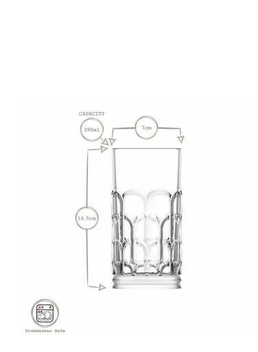 Archie Long Drink Tumbler 390cc 6 Pieces Set