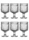 Borosilicate Glass Set, Set Of Six, Sunflower Relief Goblet For Coffee Tea Cold Drinks, 250ML