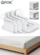 4Pcs Lock Sheet Holders Set, Bed Sheet Holder, Fitted Sheet Straps Keep Sheets Firm &amp; Tight, Bed Sheet Holders for Corners Fit All Mattress Size (White)