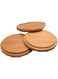 glasstore Pack of 4 Bamboo Cup Cover Wooden Cup Lid Coffee Mug Cup Lid Wooden Tea Glass Cup Cover Drink Cup Lid Set