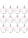 Jutom Christmas Iridescent Ornaments Balls Plastic Iridescent Ornaments Clear Ornaments Small Iridescent Ornaments Christmas Tree Decorations (12 Pcs, 2 Inch)