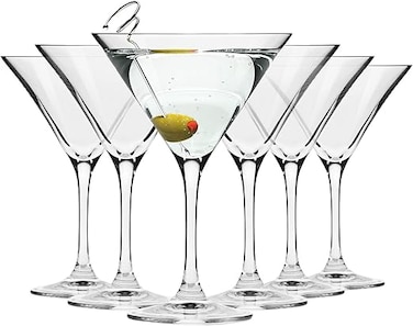 Krosno Martini Cocktail Glasses   Set of 6   5.1 oz   Elite Collection