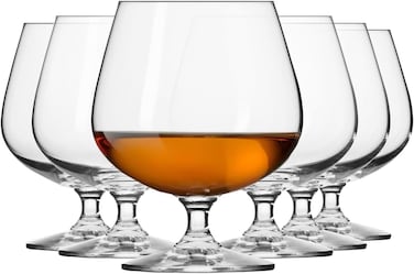 Krosno Cognac Snifter Glasses, Set of 6, 16.2 oz, Balance Collection