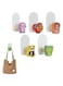 Azonee Kids Coat Hooks, 5 Pcs Self-Adhesive Cartoon Hook, Utility Wall Mounted Wooden Coat Hooks, Cute Creative Animal Shape Wooden Hooks for Kids Room Nursery Bedroom