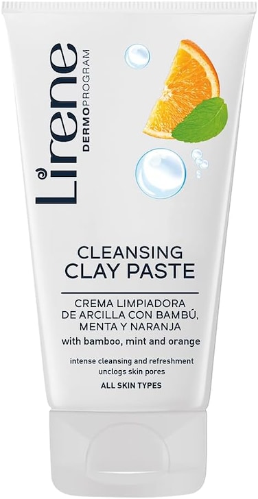 معجون طين منظف من ليرين للتنظيف المكثف والانتعاش، غني بالخيزران والنعناع والبرتقال، يفتح مسام البشرة، لجميع انواع البشرة، 150 مل
