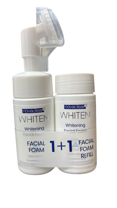 NOVACLEAR WHITEN FACIAL FOAM 100ML 1+1 REFILL