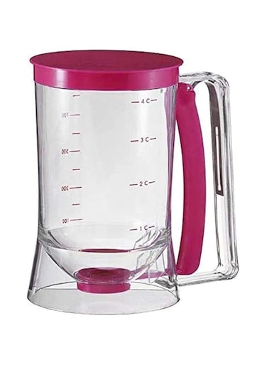 Pancake Cupcake Batter Dispenser Tool - Great For Cupcakes Muffins Creeps Cakes &amp; Belgian Waffles Plastic Cups With Measuring Label Best Baking Accessories