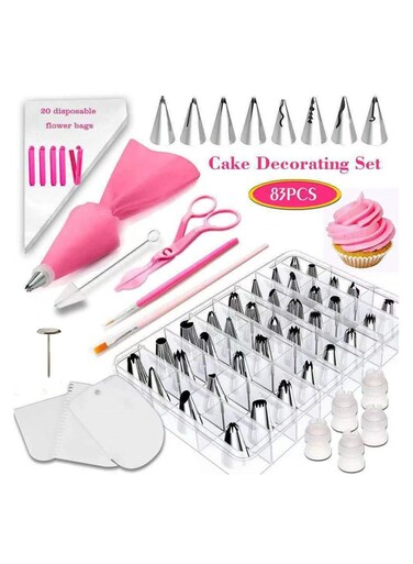 Cake Decorating Tools Kit Turntable Pastry Nozzles Cream Confectionery Bags Icing Piping Nozzles Tips Bake Tools