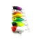 HENGJIA Plastic Artificial Fishing Lures Popper Bionic Fishing Bait with Hooks, Length: 6.5 cm, Random Color Delivery