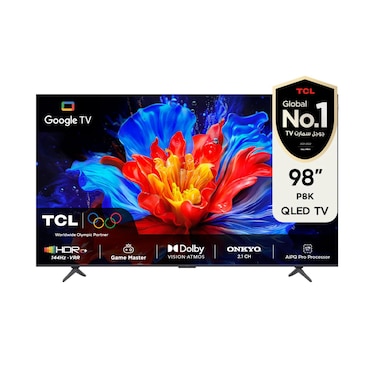 TCL 98-Inch P8K QLED 4K UHD Smart TV Google TV, 144Hz, HDR10+, AiPQ Pro Processor, ONKYO 2.1 Audio, Dolby Atmos, DTS Virtual:X, Slim Uni-body (98P8K - 2025 Model)