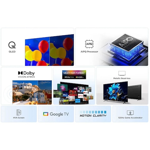 TCL 85-Inch P7K QLED 4K UHD Smart TV   Google TV, 60Hz, HDR10+, Dolby Vision &amp; Atmos, AiPQ Processor, Game Master, DTS Virtual:X, Slim Uni-body (85P7K - 2025 Model)