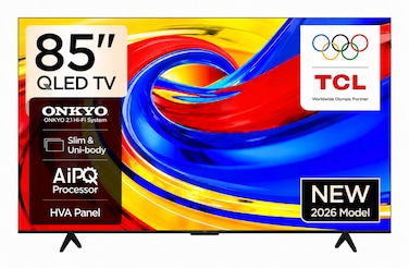 TCL 85 Inch P71L 4K QLED Smart Google TV (2026 Model) TCL 85" QLED Television, AiPQ Processor, TCL AI, Dolby Vision, HDR10+, 93% DCI-P3 Color Gamut, Dolby Audio, Game Master - 85P71L Black