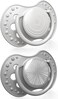 Lovi Dynamic Harmony Boy Collection Soother For 6-18 Months , Baby Dummies With Silicone Teat , Dynamic Tip , Contoured Shield , Hygienic Cover , Grey, 2 Pieces