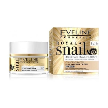 Eveline Royal Snail Day and Night Cream 60+ for Anti-Aging and Skin Renewal - 50 ml