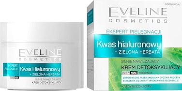 Eveline Hyaluronic Acid and Green Tea Instant Moisturizing Day and Night Cream for Hydration and Refreshment - 50 ml