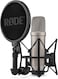 R&Oslash;DE NT1 5th Generation Large-diaphragm Studio Condenser Microphone with XLR and USB Outputs, Shock Mount and Pop Filter for Music Production, Vocal Recording and Podcasting (Silver)