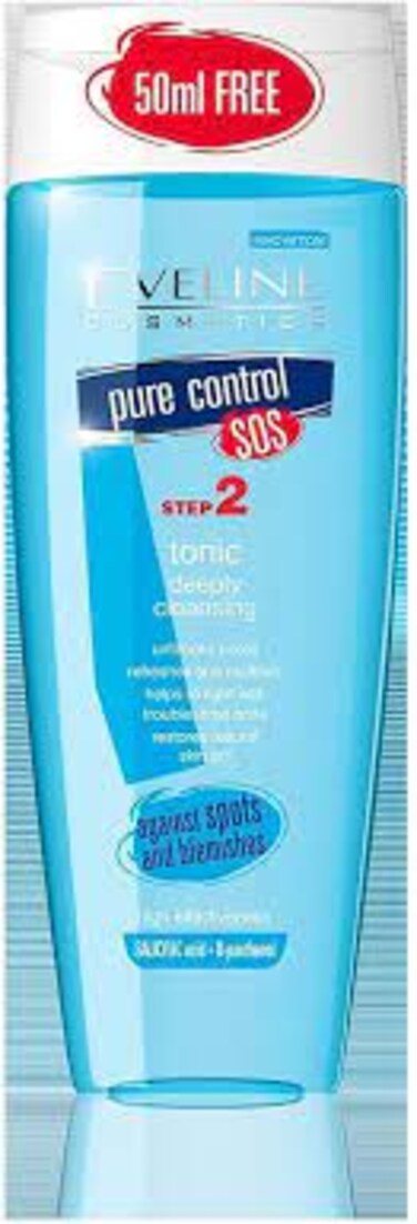 Eveline Pure Control Step 2 Tonic for Deeply Cleansing and Clarifying - 200 ml