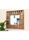 Decor Bliss Wooden Wall Mirror   Handmade Home   Items Made of Solid Mango Wood   40 x 40 cm
