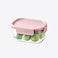 LocknLock Classic Plus Rectangle Food Container 385ml &ndash; Pink, 4-Side Locking, Stackable &amp; Leakproof