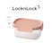 LocknLock Classic Plus Rectangle Food Container 385ml &ndash; Pink, 4-Side Locking, Stackable &amp; Leakproof