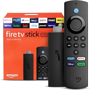 Fire Tv Stick Lite Premium Edition &ndash; Full HD Streaming Device with Alexa Voice Remote   Dolby Audio, HDMI Compatible   Netflix, Prime Video, YouTube, Apple TV+   Smart TV &amp; Projector Use