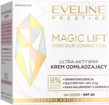 Eveline Cosmetics Prestige Magic Lift (SPF 20) Rejuvenating, 50ml, With Diamond Essence Glow, Moisturizes, Smoothest And Improves Skin Structure