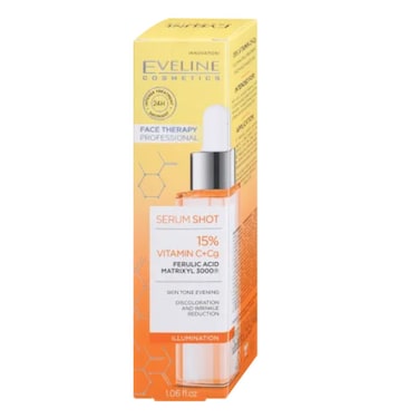 Eveline Serum Shot Vitamin C+Cg 15% Illumination for Radiant Skin - 30 ml