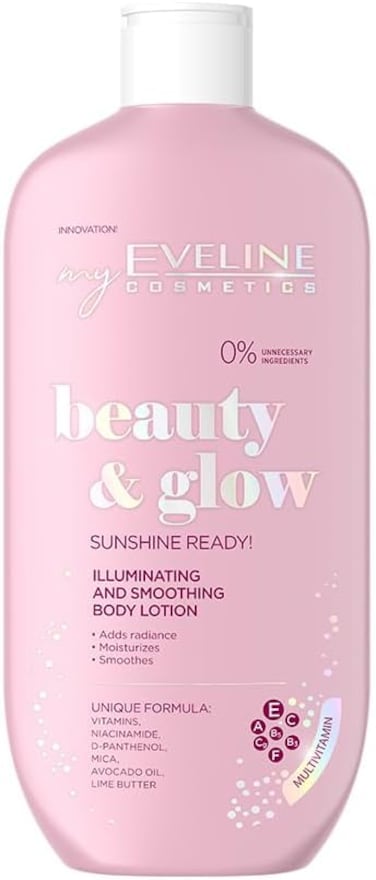 Eveline Beauty &amp; Glow Illuminate &amp; Smooth Body Lotion for Radiant Skin - 350 ml