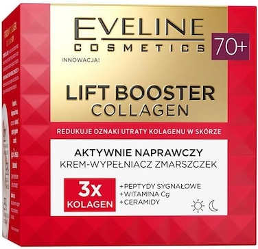 كريم ليفت بوستر كولاجين 70+ لترميم التجاعيد من ايفلين كوزنتيكس، لتقليل علامات فقدان الكولاجين في البشرة