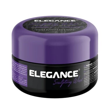 Elegance E-Series Sculpting Wax 100ml - Extra Strong Hold, Vitamin E Enriched, Shiny Finish for All Hair Types