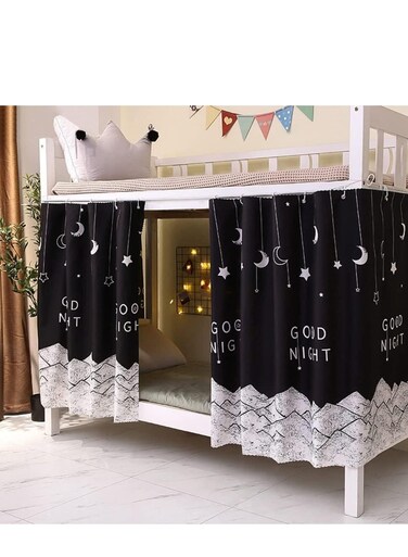 Bed Privacy Curtains &acirc;&euro;&ldquo; Breathable Blackout Drapes for Bottom Loft Bed, Dustproof Shading Canopy Tent Panels for Dorm, College, and Home Use