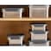 LocknLock Stainless Steel Stackable Food Container Rectangle 500ml &ndash; Four-Side Locking Lid, Durable &amp; Leakproof, Oven &amp; Freezer Safe