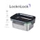 LocknLock Stainless Steel Stackable Food Container Rectangle 500ml &ndash; Four-Side Locking Lid, Durable &amp; Leakproof, Oven &amp; Freezer Safe