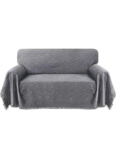 N/A Geometrical Couch Cover Blanket, with Decorative Tassels Woven Washable Living Room Sofa Slipcover Sofa Throw Cover, for Pet,D,3seat