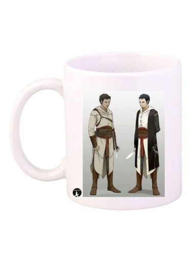 Assassin's Creed Video Game Printed Coffee Mug White/Black/Grey