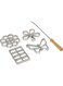 Steel 5 pieces Biscuit maker, CBM005, 26.2 cm, Biscuit Cutter, Cookie Cutter Silver