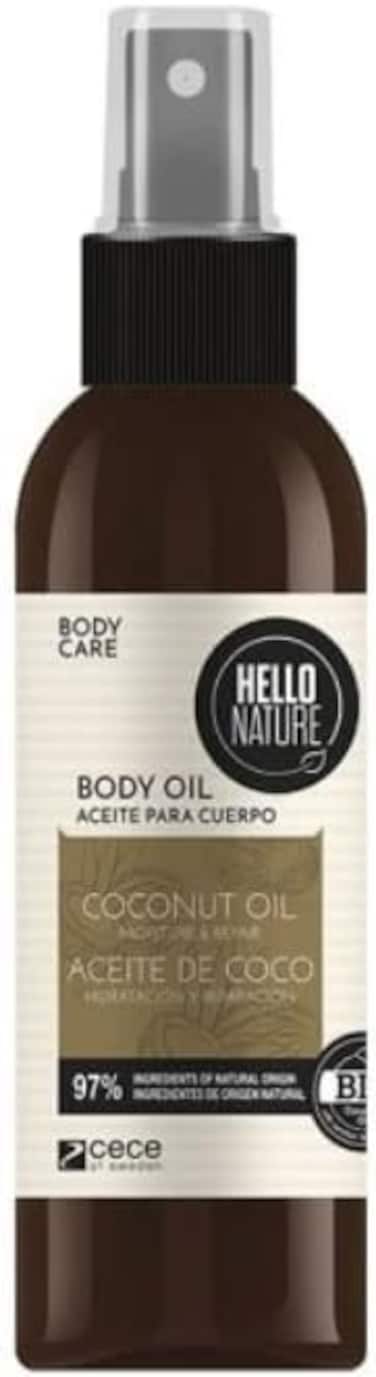 Hello Nature Coconut Oil Body Oil, To Moisture &amp; Repair Your Skin, Naturally Regenerates Skin, 130ml