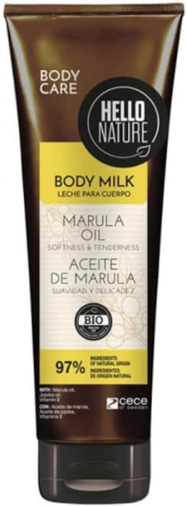 Hello Nature Marula Oil Body Milk, For Soft &amp; Shiney Skin, Velvety Touch On Skin, 250ml