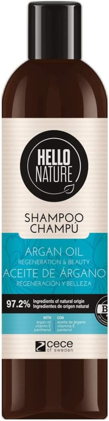 Hello Nature Argan Oil Hair Shampoo, For Gentle Cleansing Of Hair &amp; Scalp, Leavs Softness &amp; Smoothness, Infused With Natural Ingredients, 300ml