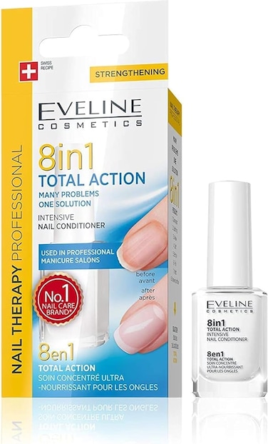 Eveline Spa Nail Total Action 8 in 1 Multi-Functional Nail Treatment - 12ml