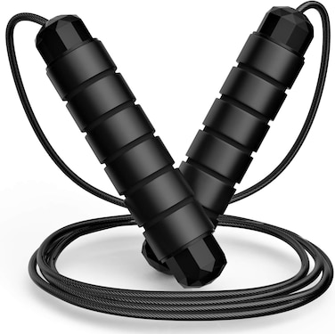 Jump Rope Workout with Foam Handles for Fitness, Home Exercise &amp; Slim Body