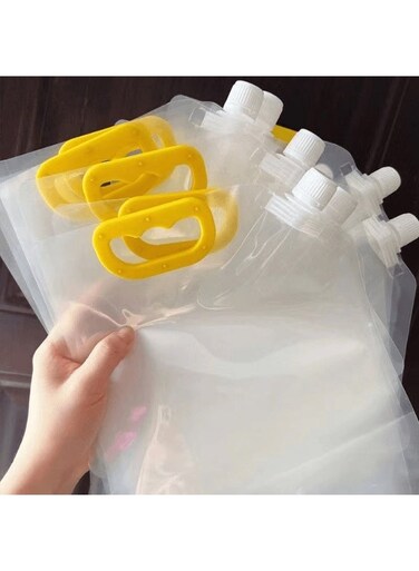 Storage Bag With Large Capacity Transparent Tape Handle, Suitable For Outdoor Hiking Emergency Water Bag, Miscellaneous Grain Packaging And Preservation Classification Bag